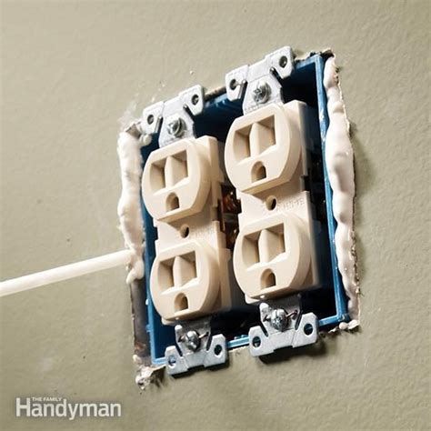 filling gaps around electrical junction boxes|caulking plate for outlet box.